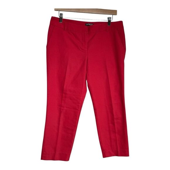 Express columnist mid rise dress pants size 8 coral office wear - Picture 1 of 8